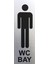 Wc Tuvalet Tabelası Bayan Bay 2 Adet Kapı Yönlendirme Levhası 5 cm x 15 cm Alüminyum 4