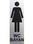 Se -Dizayn Wc Bayan Tuvalet Tabelası Kapı Yönlendirme Levhası 5 CM X 15 CM 1