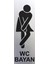 Wc Tuvalet Tabelası Bayan Bay 2 Adet Kapı Yönlendirme Levhası 5 cm x 15 cm 3