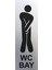 Wc Tuvalet Tabelası Bayan Bay 2 Adet Kapı Yönlendirme Levhası 5 cm x 15 cm 4