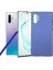 Samsung Galaxy Note 10 Plus Kılıf Mat Premium Silikon Kılıf - Saks Mavi + Tam Kaplayan 6D Nano Ekran Koruyucu 1