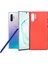 Samsung Galaxy Note 10 Plus Kılıf Mat Premium Silikon Kılıf - Kırmızı + 3D Curve Nano Ekran Koruyucu 1