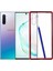 Samsung Galaxy Note 10 Kılıf 360 Tam Koruma Arkası Cam Şeffaf Mıknatıslı Devrim Kırmızı 1