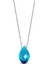 N126201 Mavi Kristal Kuvarslı Gümüş Kolye 3