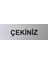 Se-Dizayn Itiniz Çekiniz Tabelası 2 Adet Kapı Yönlendirme Levhası 15 cm x 5 cm Rezopal Gümüş 4