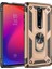 Xiaomi Mi 9T Kılıf Yüzüklü Standlı Manyetik Vega Kapak - Gold + Cam Ekran Koruyucu 1
