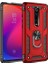 Xiaomi Mi 9T Kılıf Yüzüklü Standlı Manyetik Vega Kapak - Kırmızı + Nano Ekran Koruyucu 1