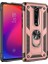 Xiaomi Mi 9T Kılıf Yüzüklü Standlı Manyetik Vega Kapak - Rose + Tam Kaplayan 6D Nano Ekran Koruyucu 1