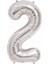 2 Gümüş Balon 100 cm 1
