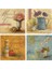 Doğaltaş Bardak Altlığı 4'lü Set 10 x 10 cm 1