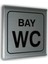 Alumınyum Plate Levha BAY WC Yazı 12 x 12 cm 1