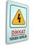 Metal Iş Güvenliği Levha DİKKAT YÜKSEK GERİLİM 25,5 x 36 cm 1