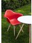 Kolçaklı Kırmızı Eames Sandalye 2 Adet Cafe Balkon Mutfak Sandalyesi 5