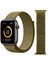 Apple Watch Özel Seri 38-40 mm 2-3-4-5-6-SE Uyumlu Spor Loop Dokuma Kordon - Yeşil 2