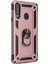 Samsung Galaxy A20s Kılıf Military Ring Holder - Rose Gold 1