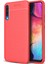 Samsung Galaxy A30s Kılıf Deri Dokulu Silikon - Kırmızı 2