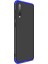 Samsung Galaxy A30S Kılıf Double Dip 360 Protective - Siyah - Mavi 1
