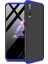 Samsung Galaxy A30S Kılıf Double Dip 360 Protective - Siyah - Mavi 2