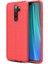 Xiaomi Redmi Note 8 Pro Kılıf Deri Dokulu Silikon - Kırmızı 2