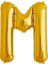 M Harfi Altın Gold Folyo Balon Harf 100 cm 1