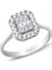0.15 Ct. Modern Tasarım Baget Kare Tektaş Yüzük 1