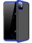 Apple iPhone 11 Kılıf 3 Parça 360 Soft Hard Koruma Siyah-Mavi 1