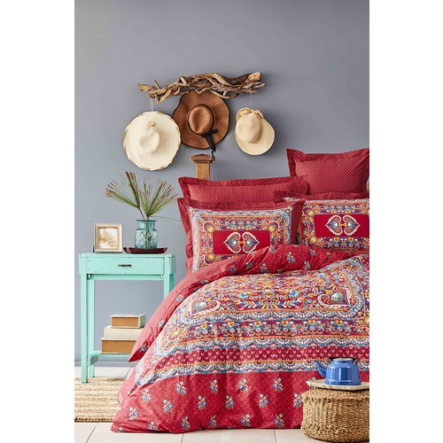 Karaca Home Mihver Pano Kırmızı Rnf Çift Kişilik Nevresim Takımı