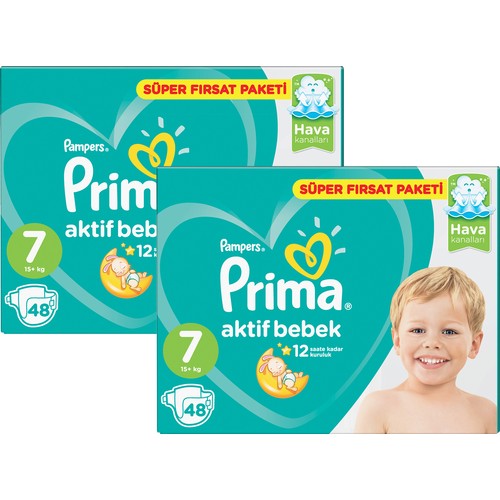 Prima Bebek Bezi Aktif Bebek 7 Beden XX Large Aylık Fırsat Fiyatı