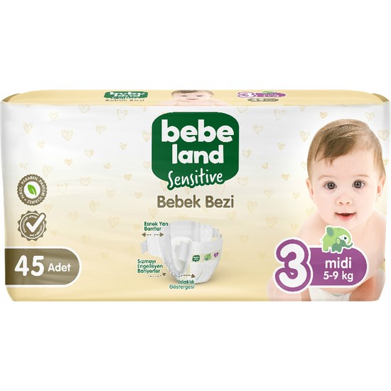 Bebeland Sensitive Bebek Bezi 3 Numara 45 Adet Fiyatı