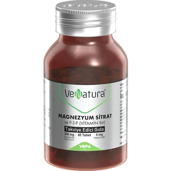 Venatura Magnezyum Sitrat ve P-5-P (Vitamin B6) Takviye Edici Gıda
