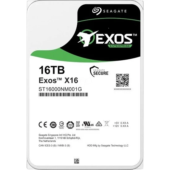 Seagate Exos X10 3.5'' 16TB 7200RPM 256MB Sata Disk ST16000NM001G