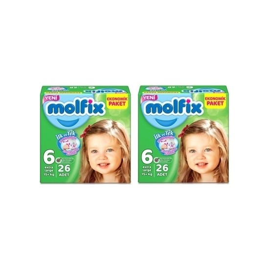 Molfix Ekonomik Paket 6 Numara 26*2=52 Adet Bebek Bezi Fiyatı