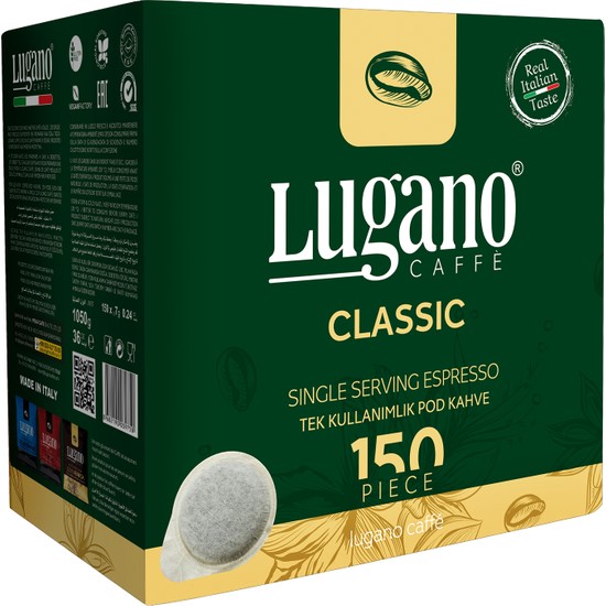 Lugano Caffe Ese Klasik Pod Kahve 150�li Fiyatı