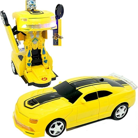 Can Oyuncak Pilli Kendi Dönüşen Transformers Bumblebee Oyuncak