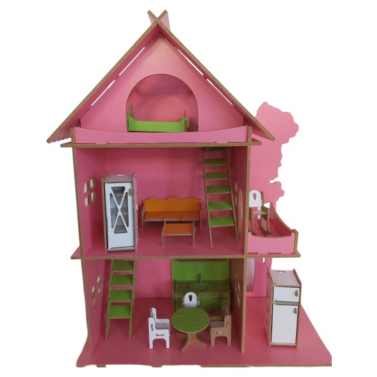 Muny Wood Munywood Barbie Bebek Evi 6mm Ahşap Oyun Evi Mdf Fiyatı