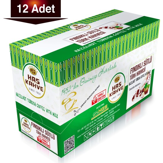 Has Kahve Fındıklı Türk Kahvesi 12�li 100 gr Fiyatı