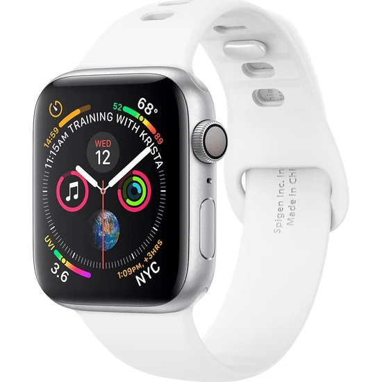 Spigen Apple Watch 45mm / 44mm / 42mm (Seri 1/2/3/4/5/6/SE/SE2/7/8 ile Uyumlu) Kayış Kordon Air Fit White - 062MP25402