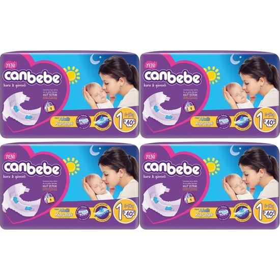 Canbebe Yeni Doğan 1 Numara Yenidoğan 40�lı x 4 Paket 160