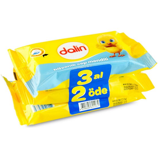 Dalin Hijyenik Cep Mendil 3'lü Paket 45 Yaprak