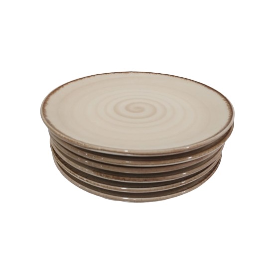 Tulu Porselen 6 Adet 19 cm Reaktif Cappuccino Krem Pasta Fiyatı