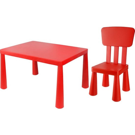 Asz Çocuk Oyun ve Çalışma Masa Sandalye Seti Kırmızı Fiyatı
