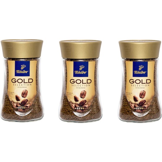Tchibo Gold 100x3=300 g Çözünebilir Hazır Kahve Cam Kavanoz