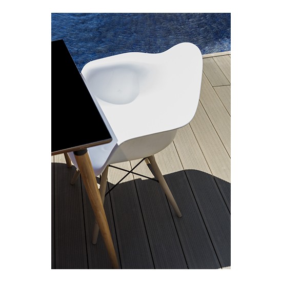 Dorcia Home Kolçaklı Beyaz Eames Sandalye Cafe Balkon Mutfak Sandalyesi