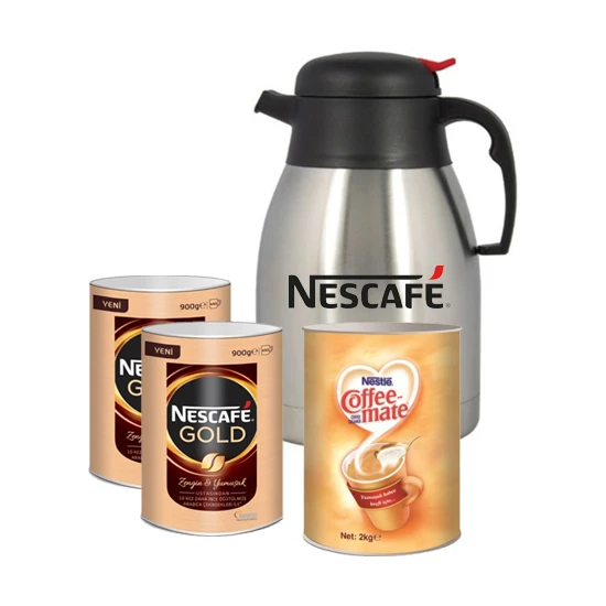 MP HB-TY 2 Adet Nescafe Gold 900 gr + Coffee Mate 2 kg Termos Hediyeli