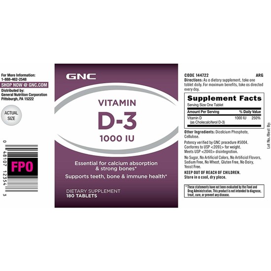 Gnc Vitamin D3 180'li Fiyatı, Taksit Seçenekleri ile Satın Al