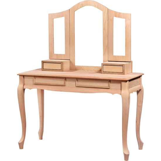 Mobilya Baba 4653 Nil Lükens Makyaj Masası Cilasız Ahşap Fiyatı