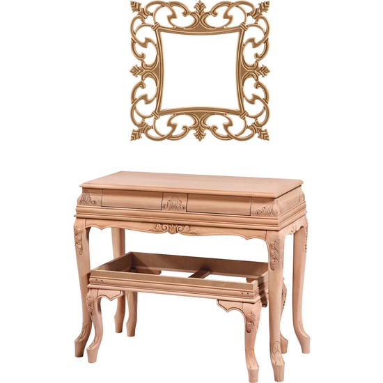 Mobilya Baba 8188 4542 Sofia Oval Ayna ve Büyük Düz Tırnak Fiyatı