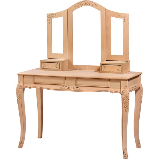 Mobilya Baba 4656 Nil Oymalı Rustik Makyaj Masası Cilasız Fiyatı