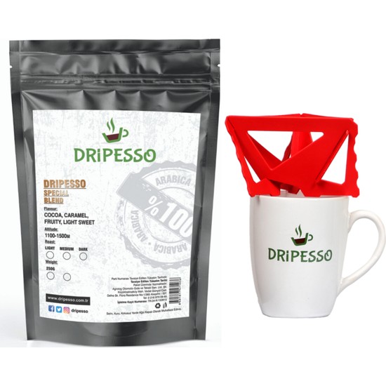 Dripesso Blend Filtre Kahve 250g Fırsat Paketi / Bardak ve Fiyatı