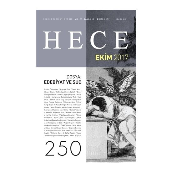 Hece Aylık Edebiyat Dergisi Sayı: 250 - Ekim 2017